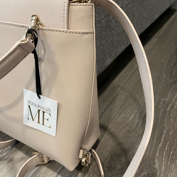 NWT- Kate Spade Make it Mine Maddie Backpack bag tote w/ extra flap beige pink - Picture 7 of 15